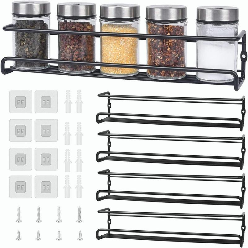 2/4PCS Hanging Kitchen Shelf Spice Shelf Wall-Mounted Kitchen Cupboard Doors