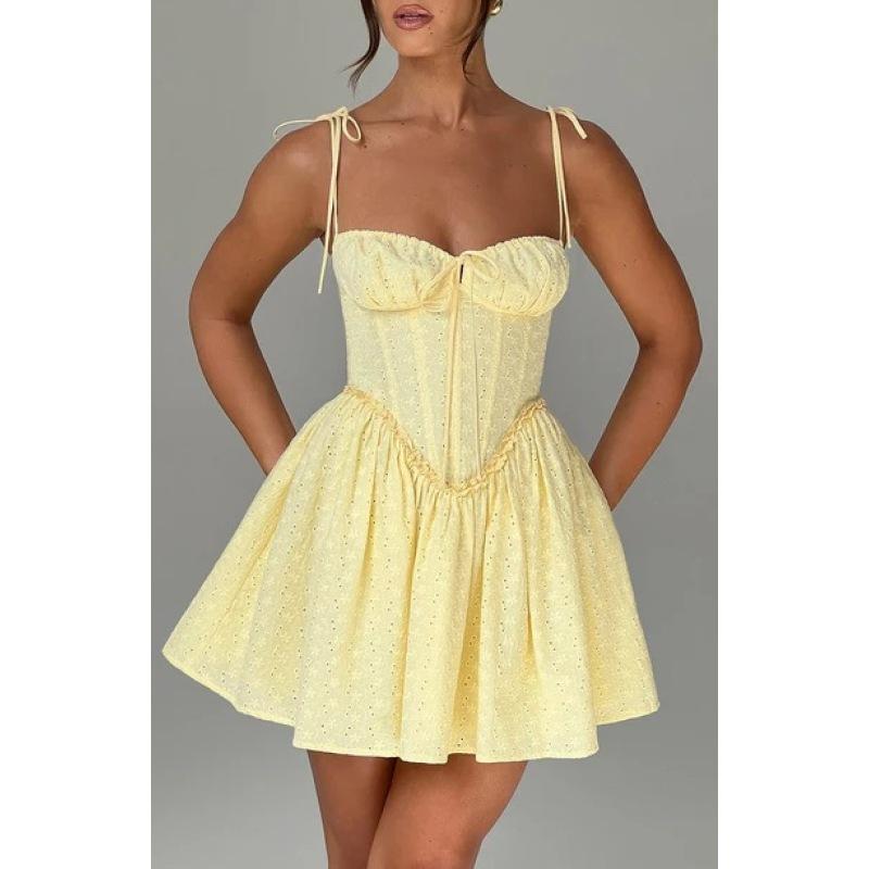 Женские однотонные мини-платья с оборками для выпускного вечера, пикантное женское вечернее платье-баллон на подтяжках, женское классическое платье на день рождения в стиле Золушки с завышенной талией