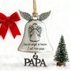 Christmas Bell Ornament Collectible Holiday Angel Wing Bell Engraved Christmas Pendant Memorial Decoration