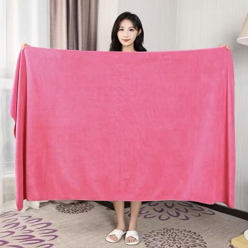 Enhanced Beauty Salon Four-Season Absorbent Bath Towel - Thick, Soft, Wrap-Around Design