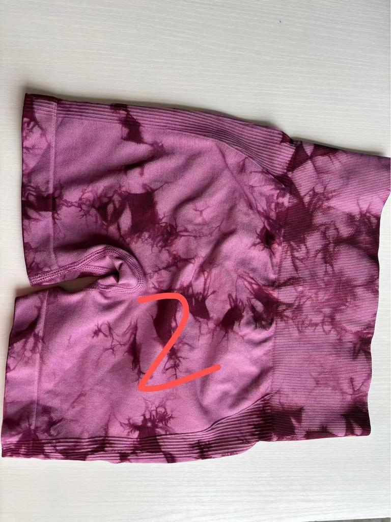 Женские летние шорты для йоги с высокой талией и эффектом пуш-ап, с принтом тай-дай