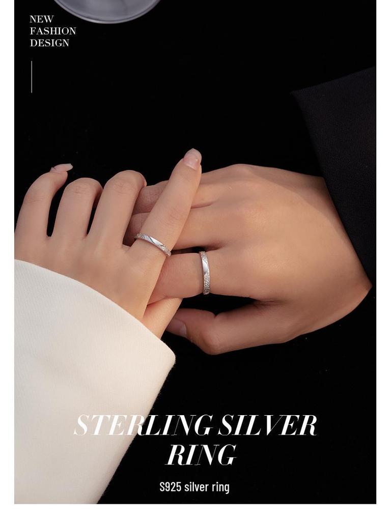 Weilan Heartbeat Кольца из серебра 925 пробы с нерегулярной текстурой для пар - Уникальный дизайн в виде баньянового дерева