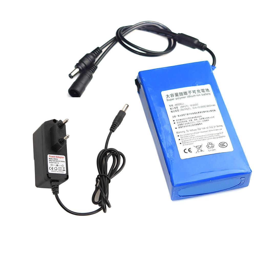 Суперперезаряжаемый литий-ионный аккумулятор 12 В, 6800–18 000 мАч + вилка европейского стандарта