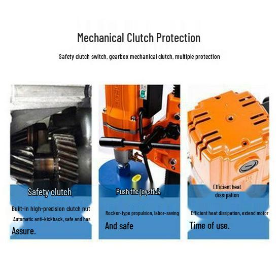 Boshen High-Power Electric Diamond Core Drill 180T/Q - Vertical Water Swivel for Brick and Concrete Drilling.