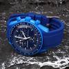 Для ремешка для часов бренда Omega Swatch Co Силиконовый Planet System Изогнутый силикон Для ремешка для часов Rolex Water Ghost 18 мм 19 мм 20 мм 21 мм 22 мм
