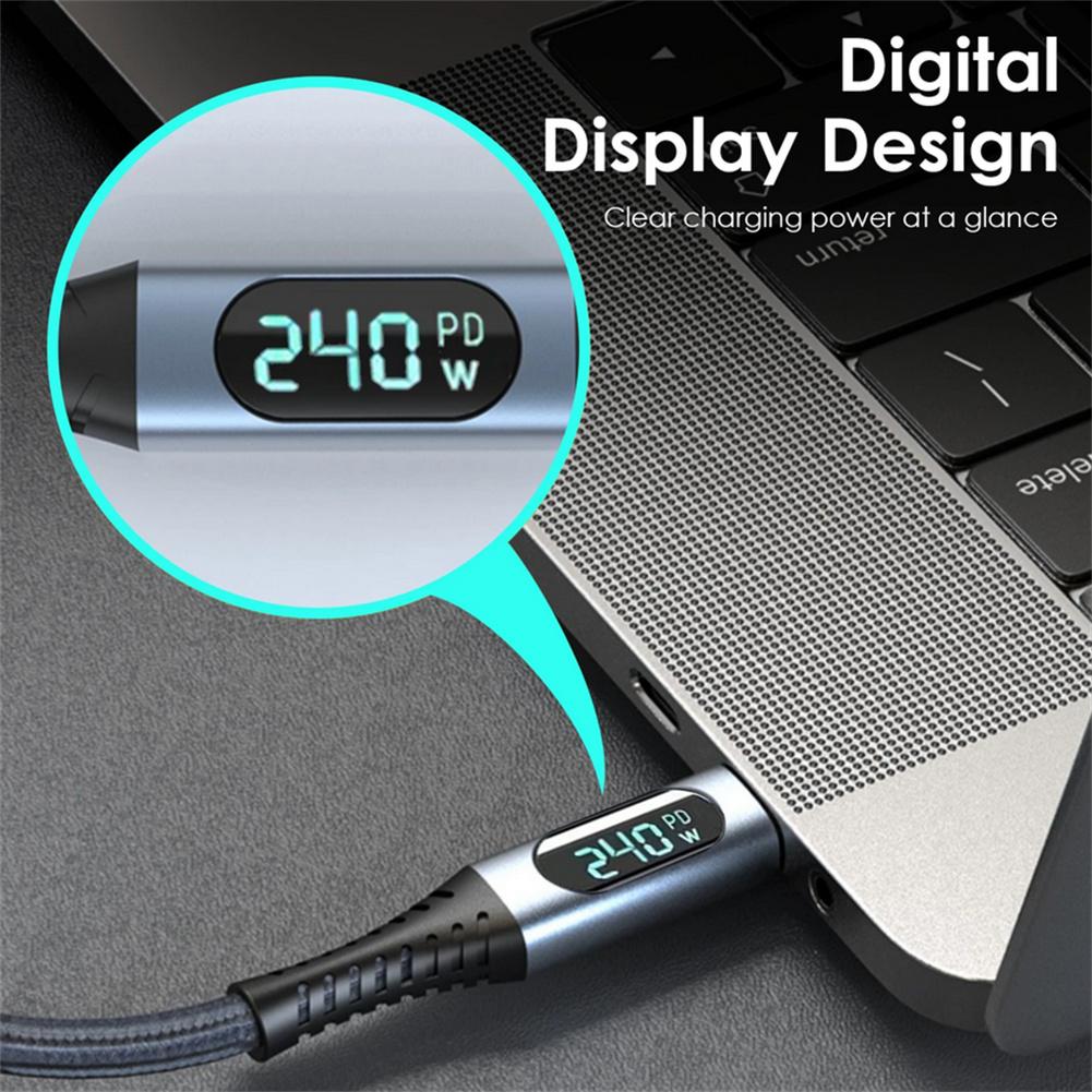 Usb4.0 40gbps Type C To Type C Cable Pd3.1 240w Fast Charging Cable 8k 60hz Compatible For Ps5 Nintendo Switch