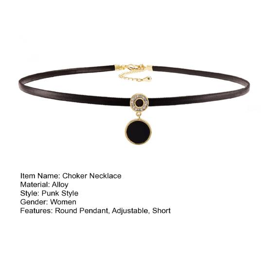 Yousheng темный стиль, женское ожерелье на ключице, круглый кулон, регулируемая длина, женское колье, ожерелье, ювелирное изделие, подарок