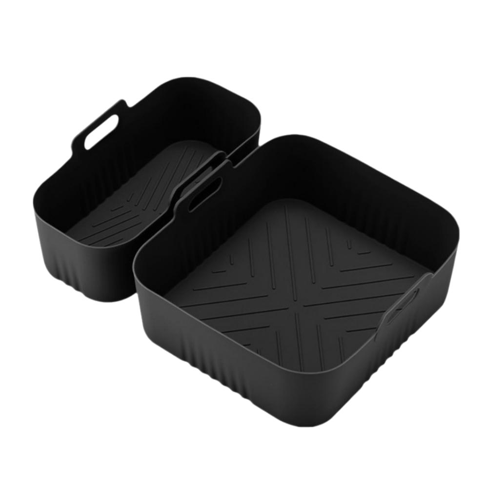 Reusable Dual Basket Baking Tray 6L/3L Air Fryer Silicone Pot Air Fryer Basket Splash Guard Tool