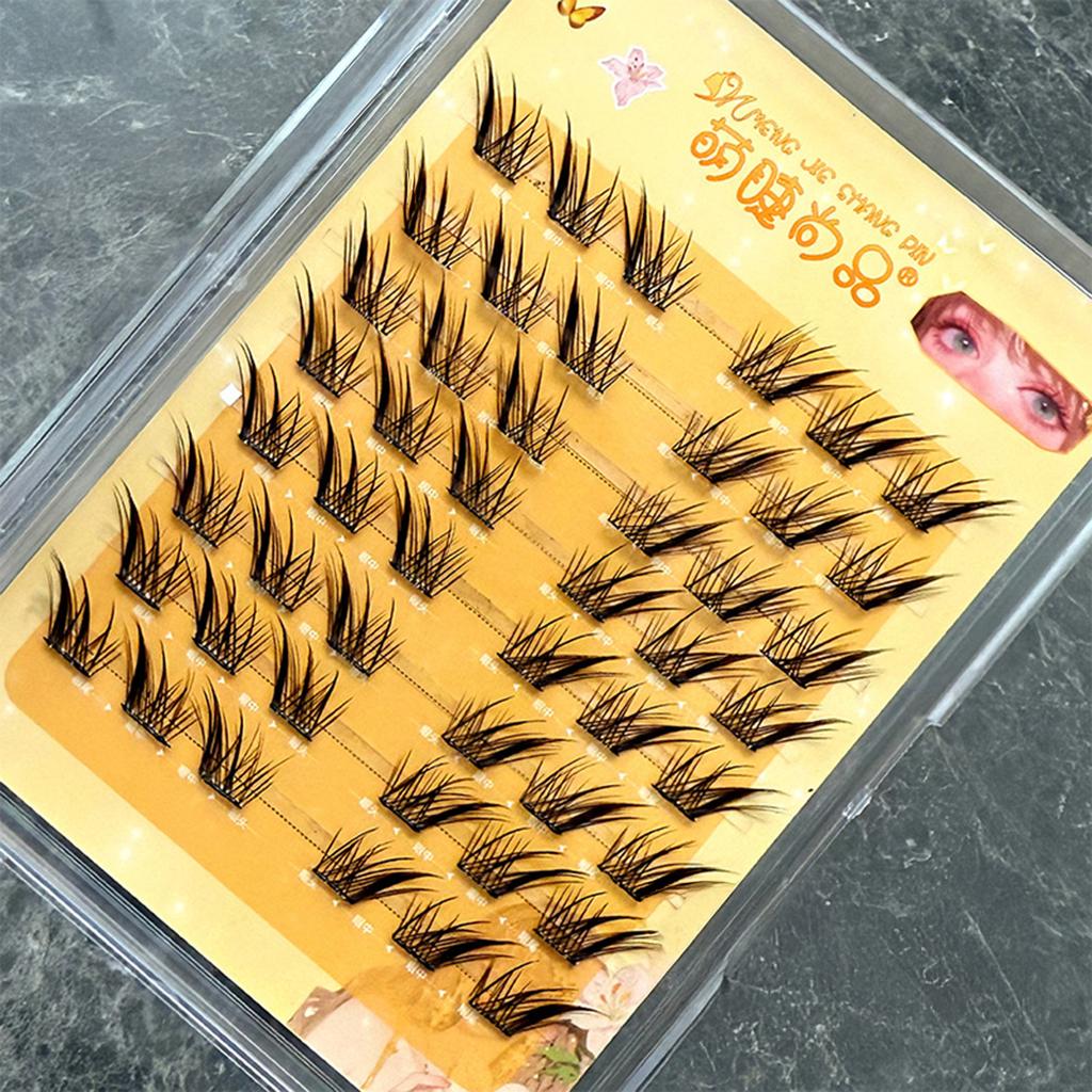 8 рядов натуральные без клея наращивание накладных ресниц манга отдельные пучковые ресницы для женщин девушек продукты для ежедневного макияжа
