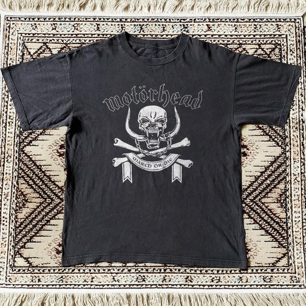 Motorhead March ör Die Рок-группа Винтажный Стиль Унисекс Футболка Размер S5XL Унисекс Футболка