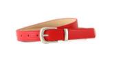 Women's Slim Faux Leather Belt with Pin Buckle - Simple Skinny Waistband for Dresses, Jeans, Pants - Student Fashion Accessory