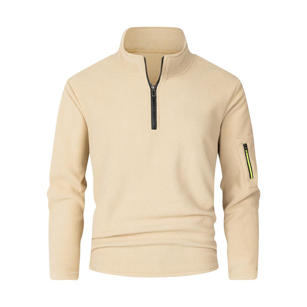Men's Sweatshirt Loose Solid Color Outdoor Warm Breathable T-Shirt Top