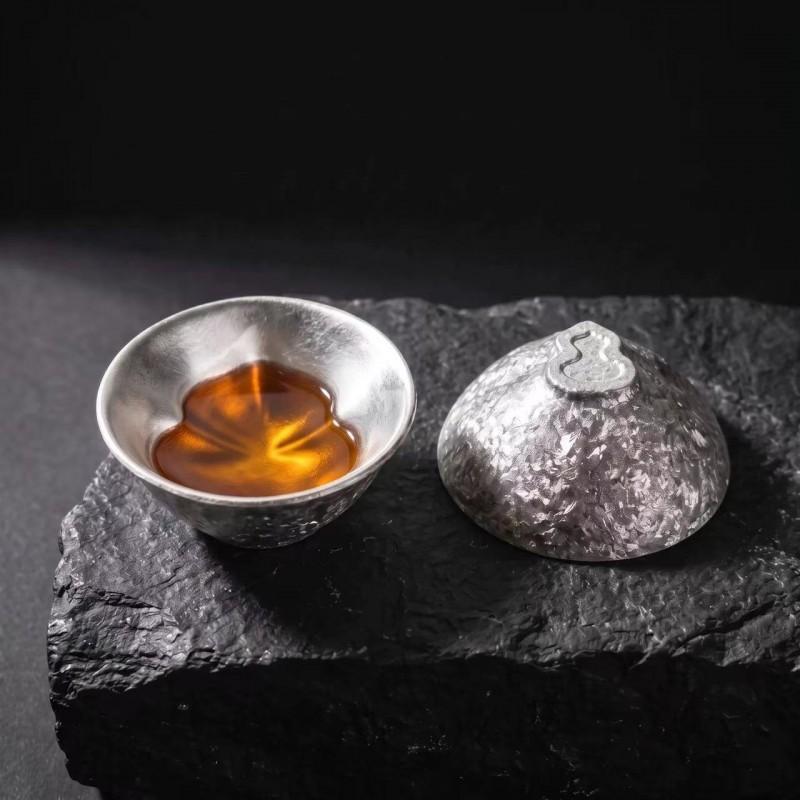 Pure Titanium Gourd-Shaped Teacup Individual Use Modern Chinese Style Tea Cup Luxury Single Serving