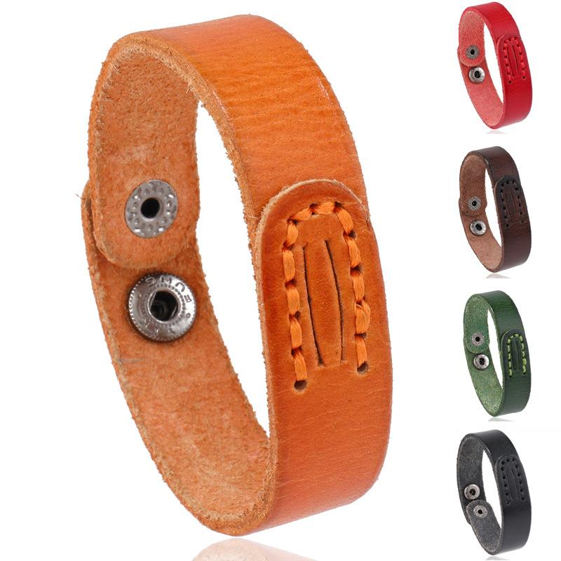 Браслет-обертка из натуральной кожи для мужчин, браслеты, повседневные ювелирные аксессуары