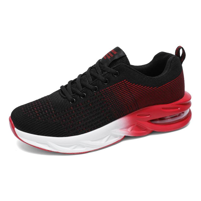 New Fly-woven Breathable Sneakers Air Cushion Shoes Sneakers Casual Net Shoes Shock-absorbing Running Shoes Men