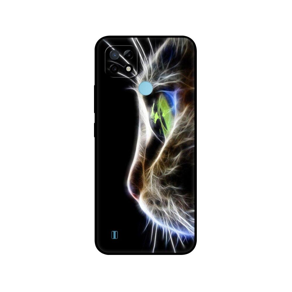 Силиконовый чехол для Realme C21 для OPPO RealmeC21 C 21, чехлы для телефонов 6,5 дюйма; Funda RMX3201 Bumper Capa Etui Мягкий черный чехол из ТПУ