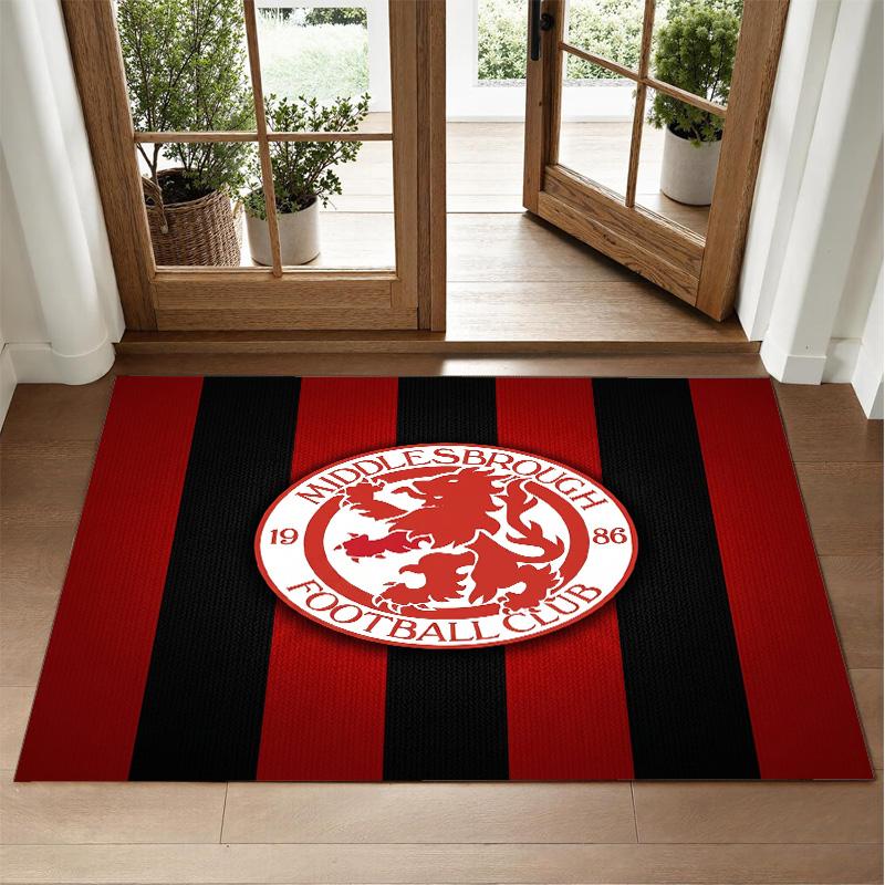 Middlesbrough Design Crystal Velvet Rug Soft Decorative Mat for Bedroom Entrance
