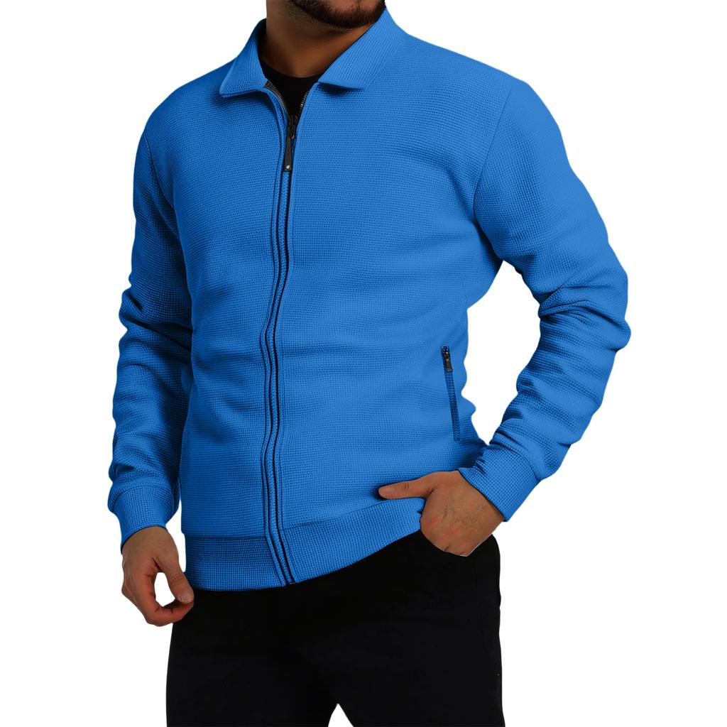 Men's Winter Casual Zipper Pocket Long-Sleeve Jacket