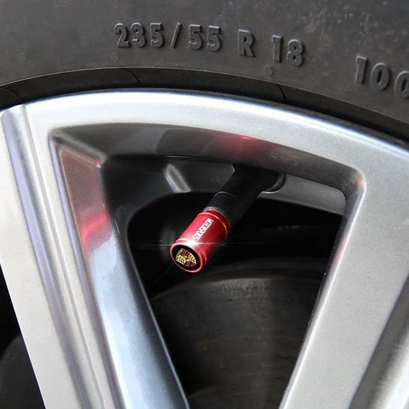 4 шт. Колпачки для клапанов колес автомобиля из алюминиевого сплава, Крышки штоков шин для Porsche Panamera Macan 911 718 Taycan Boxster Cayman 918 Pajun