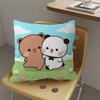 Bear Cartoon Kawaii DDudu BBubu Maple Design Cushion Cover Happy Autumn Harvest decor Holiday Decorati Pillow Cover