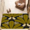 Orla Kiely Leaf Flower Floor Mat Anti-slip Absorb Water Long Strip Cushion Bedroon Mat Alfombra