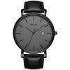 BUREI Men's Watch, Stylish Leather Band, Business Style, Slim Design, Simple Design
