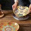 Bohemian Ceramic Love Plate High Value Household Creative Vegetable Plate Fruit Plate Steak Plate All Season Applicable Tablewar