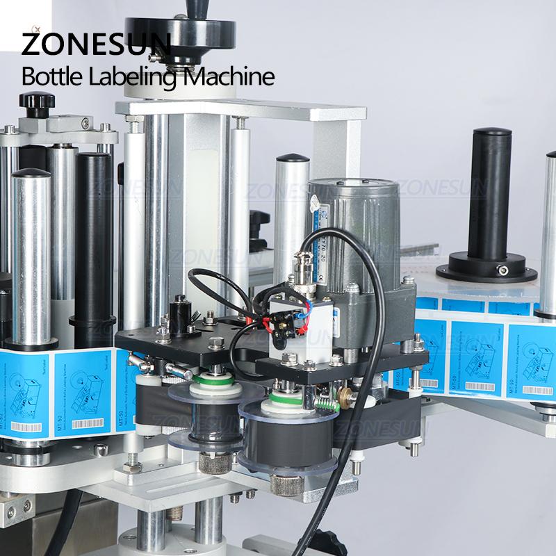 ZONESUN ZS-TB260Z Full Automatic Positioning and Labeling Machine For Round Plastic Glass Water Beverage Bottle