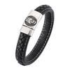 Punk Braided Rope Wrap Leather Bracelets For Men Bangles Fashion Male Women Charm Stainless Steel Clasp Jewelry