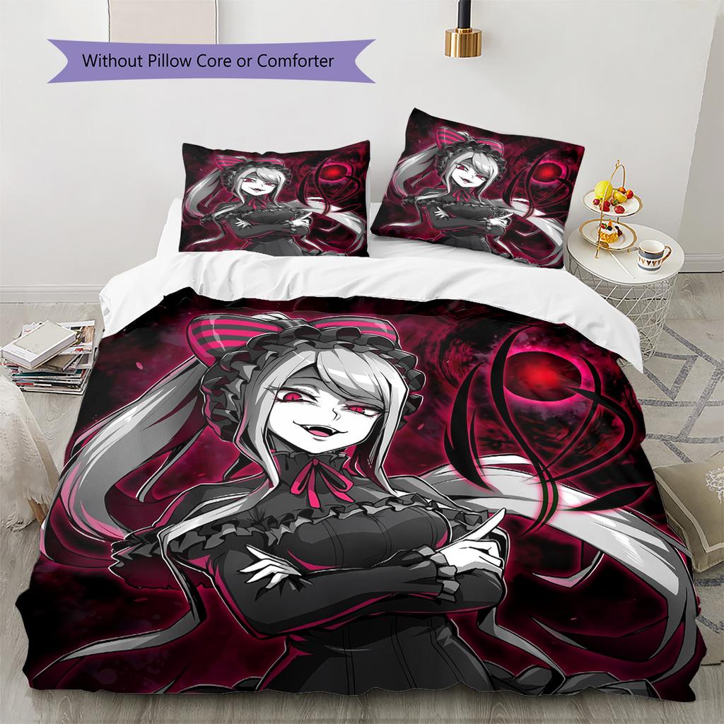 Vampire Schoolgirl Pattern Bedding Quilt Set Home Decoration Gift (1 * duvet cover + 2 * pillowcase without core)