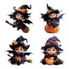 Car Mirror Hanging Decoration Cartoon Witch Cat/Kids 2D Flat Acrylic Pendant Halloween Car Rearview Mirror Ornament