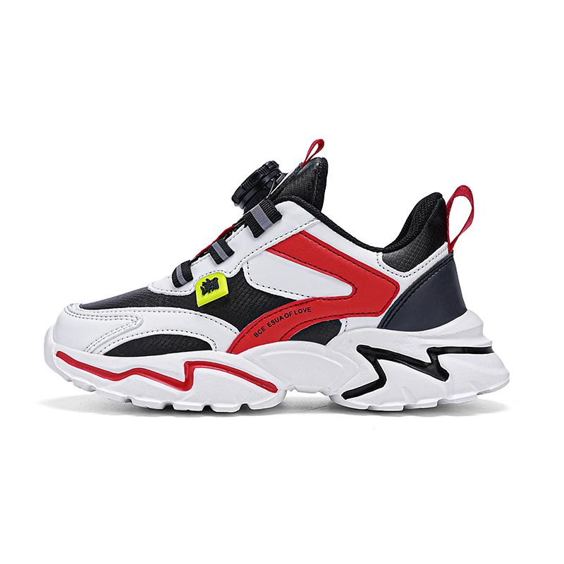 Kid's Sneakers Girls' Sports Shoes Fashionable Boys' Sports Shoes Fast and Convenient Rotating Button Sports Shoes