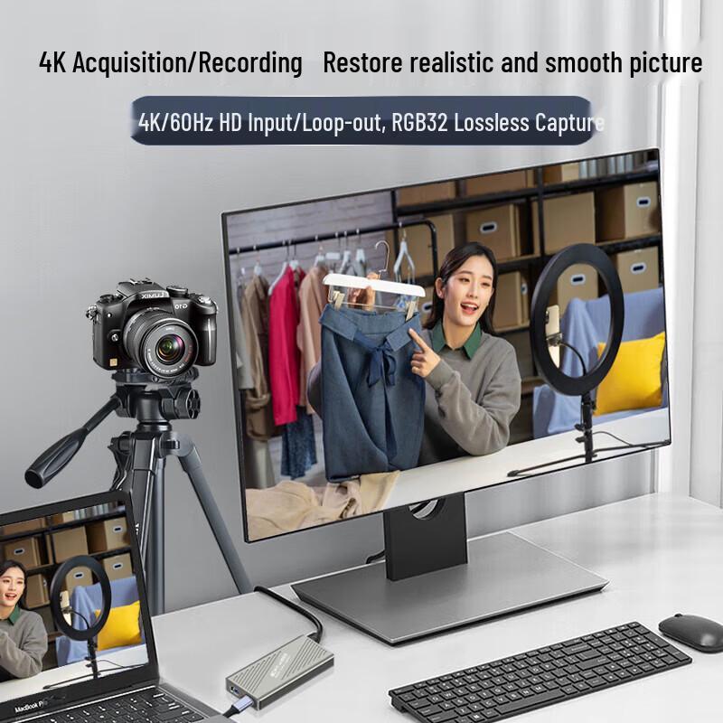4K HDMI видеозахватывающая карта Lingxida с выходом на монитор (Loop-Out) (Китайская версия)