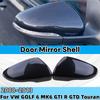Накладки на зеркала заднего вида Аксессуары 5K0857537 5K0857538 Для VW GOLF 6 MK6 GTI R GTD 2008-2013 Touran Декоративные Черный Карбон