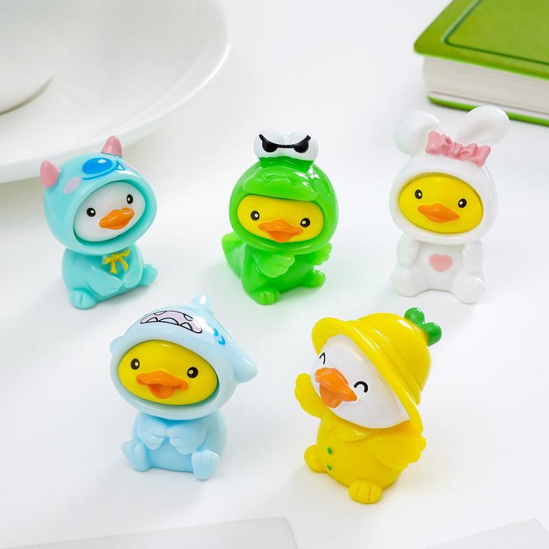 5 шт. Мультяшные Динозавры Утка Животные Миниатюры Смоляные Украшения Декор Сада Фей Моховой Террариум Микро Ландшафт