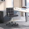 Office Chair in Retro Design, Height-Adjustable, 5 Casters, 52.5 cm x 54 cm x 99 cm, Black