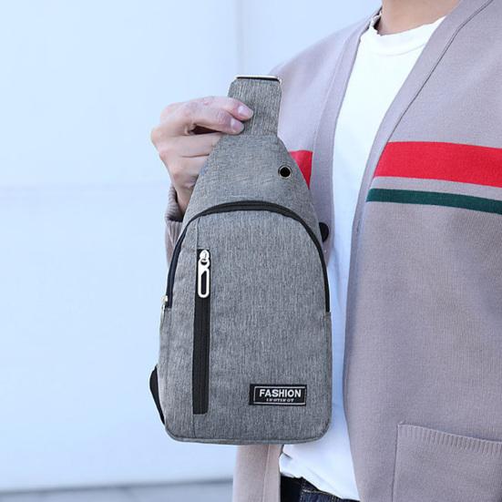 Мужская нагрудная сумка-слинг, большая вместительная водонепроницаемая парусиновая сумка с регулируемым ремешком на молнии, сумка через плечо для путешествий на открытом воздухе, сумка для телефона на одно плечо