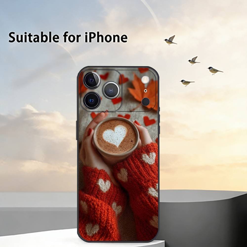 Christmas Art winter C-Coffee Phone Case Silicone Soft For IPhone 17 16 15 14 13 12 11 X XR Plus Pro Max Plus