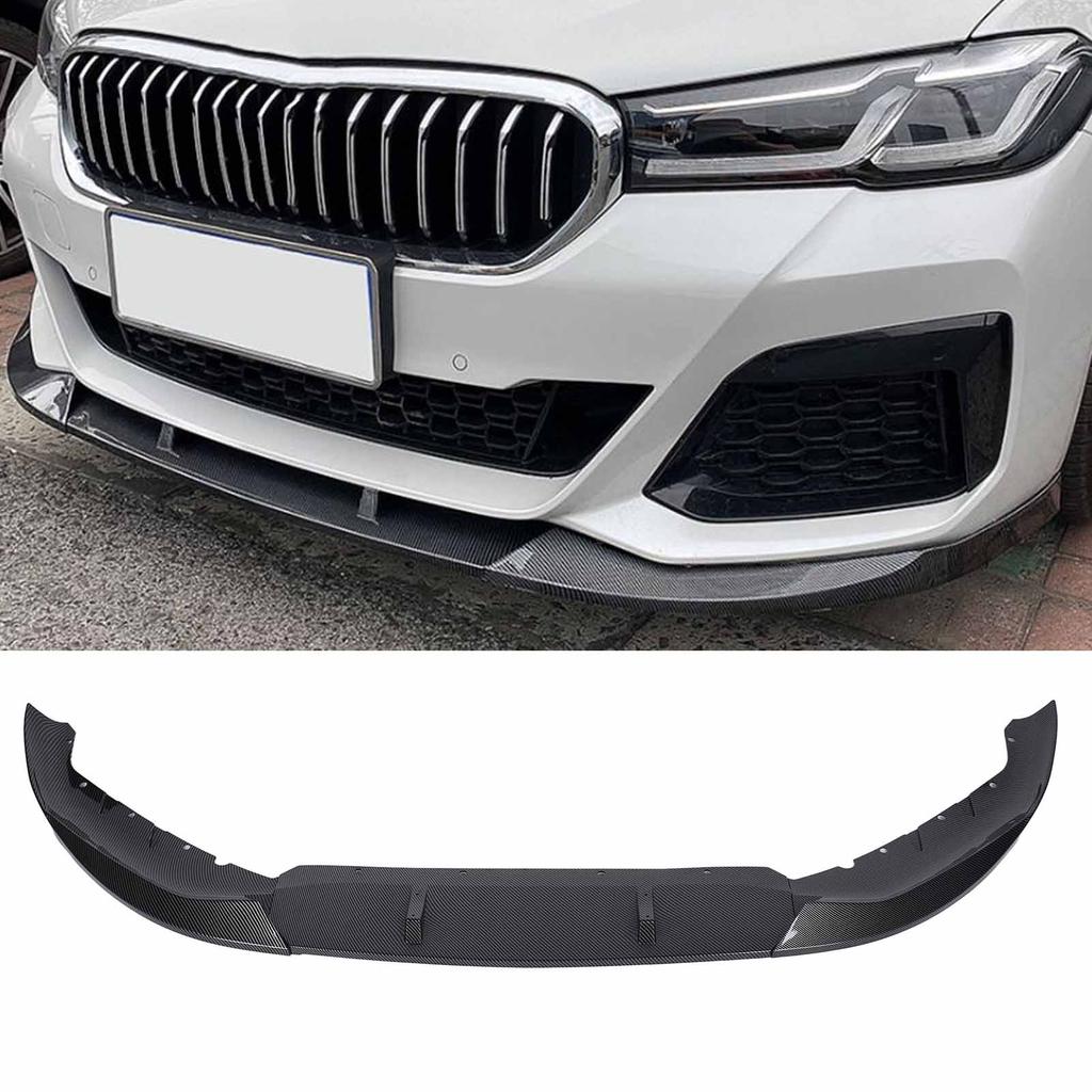 Front Bumper Lip Spoiler Splitter Lip Chin Kit for 5 Series G30 G31 LCI M Sport 2021 to 2023