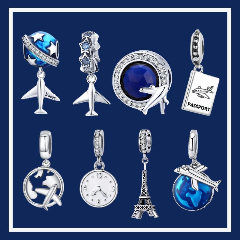 Sterling Tone Family Home Eiffel Tower Camera Travel Dream Coffee Cup Shoes Charm Fit Charm Bracelets Diy JewelryFashion Charm