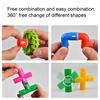 80/100/200Pcs Kids Pipe Building Block Toy Fine Motor Skills Colorful Tube Block Construction Toy Toddlers Boys Girls Educational DIY