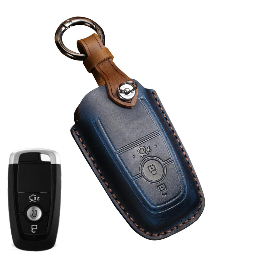Кожаный чехол для автомобильного ключа ручной работы для Ford FOXE ECOSPORT Escape Everest MONDEO Explorer Ford Edge F150 3/4/5 кнопок