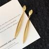 2025 New Vertical Bar Women's Long Hanging Earrings Gold Color Metal Pendants Dangle Earrings Exaggerated Boucle D'oreille