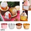 50pcs Muffin Case Striped Cupcake Paper And Foil Coated Cup Cake Mold Baking Cup