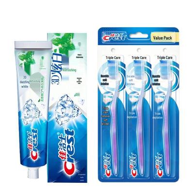 Набор: Зубная паста Crest 3D White и Зубная щетка Triple Care