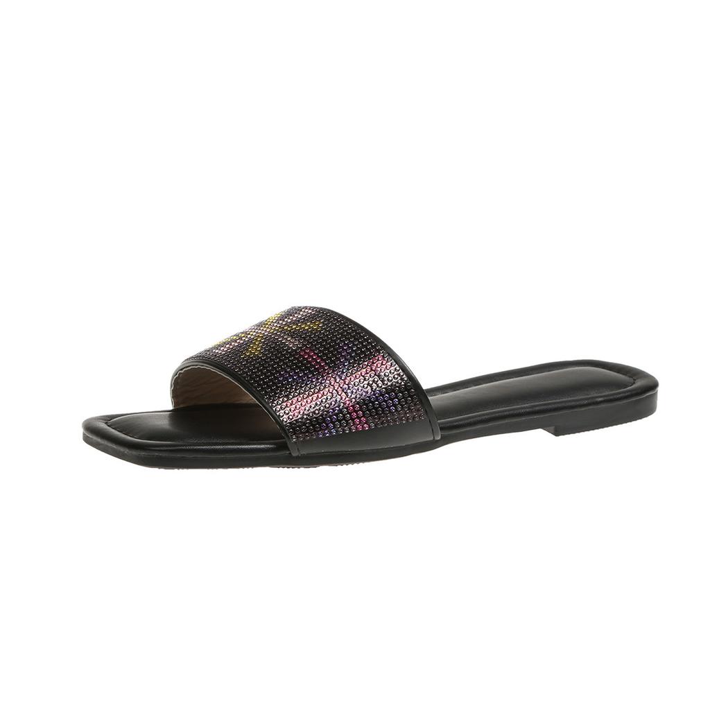 Тапочки женские летние туфли для женщин на плоской подошве дизайнерские тапочки шикарные шлепанцы женские уличные пляжные туфли женские Zapatillas De Mujer