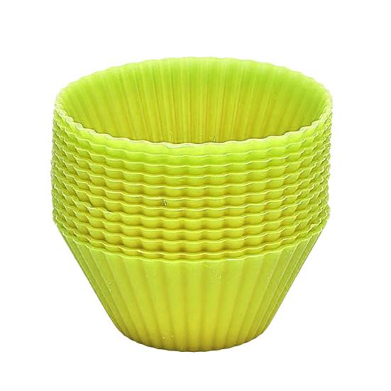 10 шт. круглая силиконовая форма для торта, кексов и кексов, многоразовый инструмент для выпечки кондитерских изделий