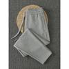Casual Spring and Autumn Light Gray Straight-leg Sports Pants