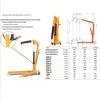 Hoular European Single Girder Crane LH-D10 - Mobile Folding Single Arm Crane for Lifting and Pallet Handling