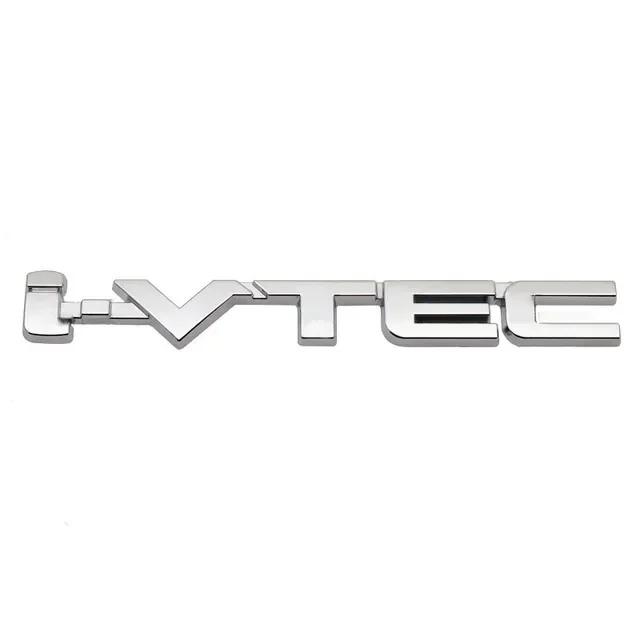 COZ1 3D Metal Car Letters Trunk Emblem Badge Decal I VTEC Sticker For Honda City Civic Accord Jazz CRV IVTEC I-VTEC Logo Accessories